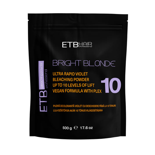 ETB Hair Bright Blonde Violet Plex 10 – Pudră Decolorantă Vegană (500 g)