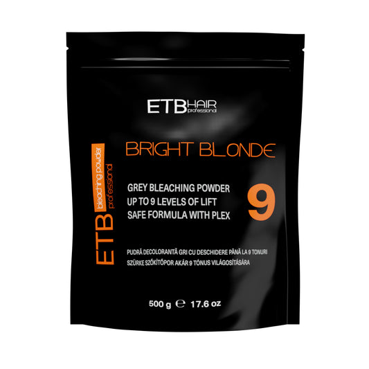 ETB Hair Pudră Decolorantă Profesională Gri Cu Deschidere Până la 9 Tonuri 500gr