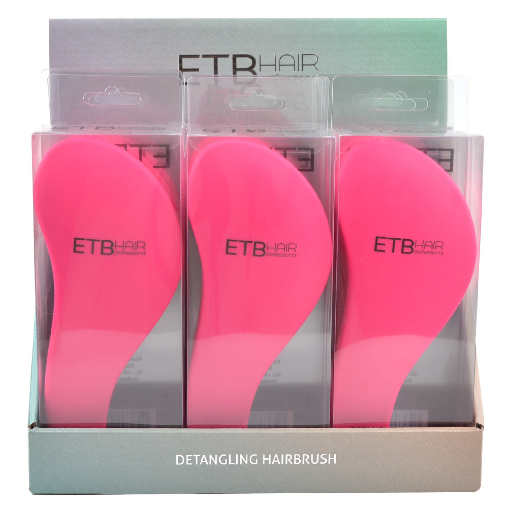 ETB HAIR PROFESSZIONÁLIS SZÍNES BONTÓKEFE KÉSZLET, PINK,  DISPLAY, 9 DB