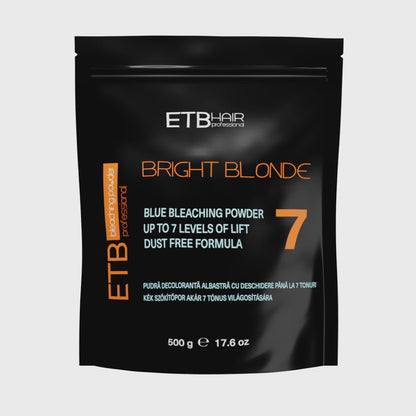 ETB Hair Professional Bright Blonde Szőkítőpor, Kék, 7 Szint Világosítással, 500g